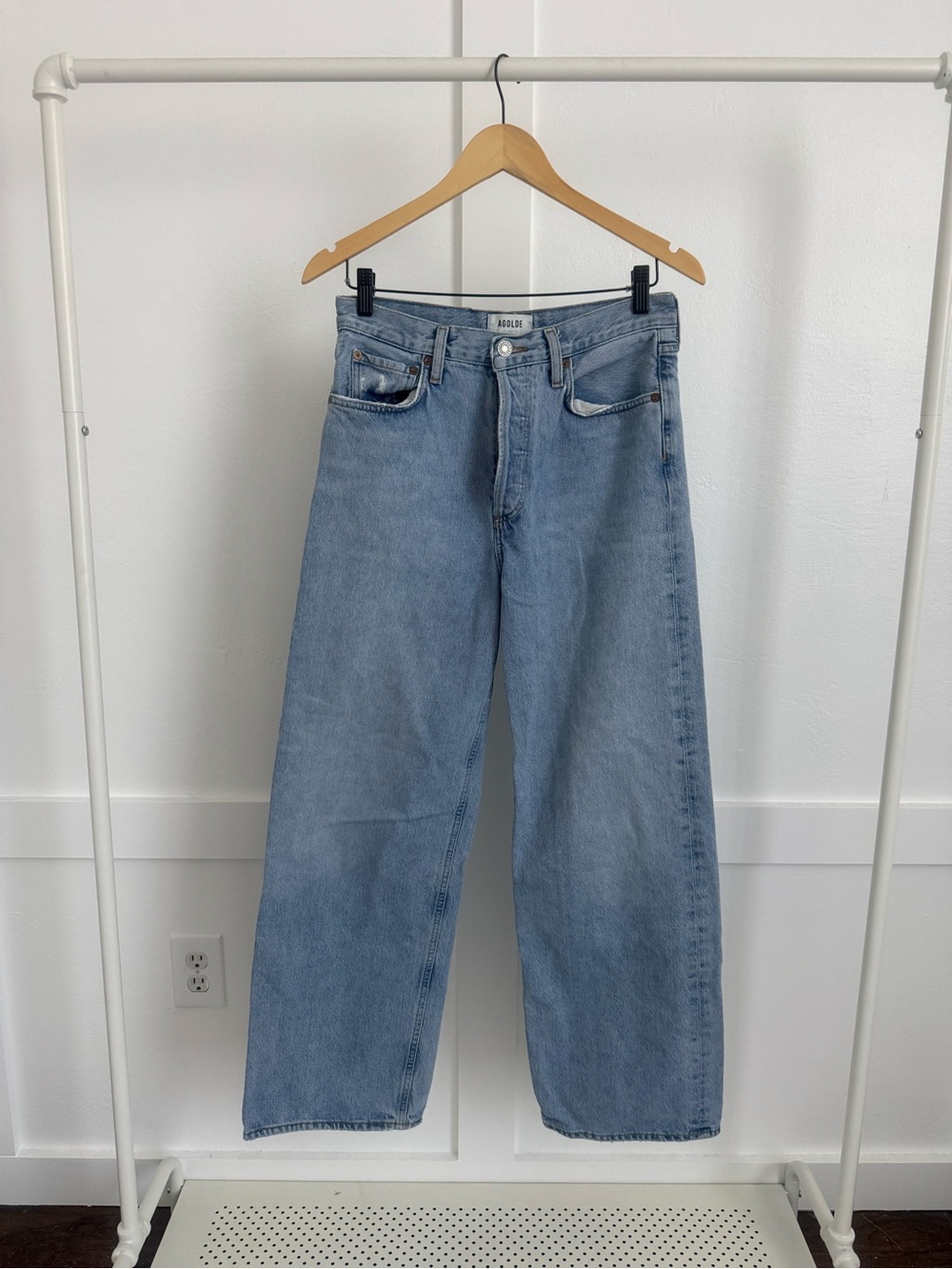 Agolde Low Slung Baggy Jeans in Void - Picture 4 of 7